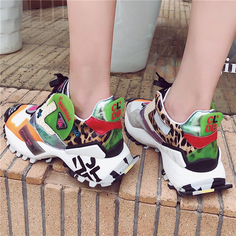 RASMEUP Street Style Women's Chunky Sneakers Fashion Brand Women Flat Platform Shoe Breathable Women Trainers Footwear