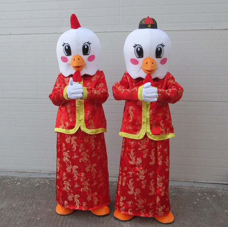 

Chinese New Year Rooster Chicken Cook Mascot Costume for Adult Size Mascot Costume New Year Cosplay Costumes Halloween Dress