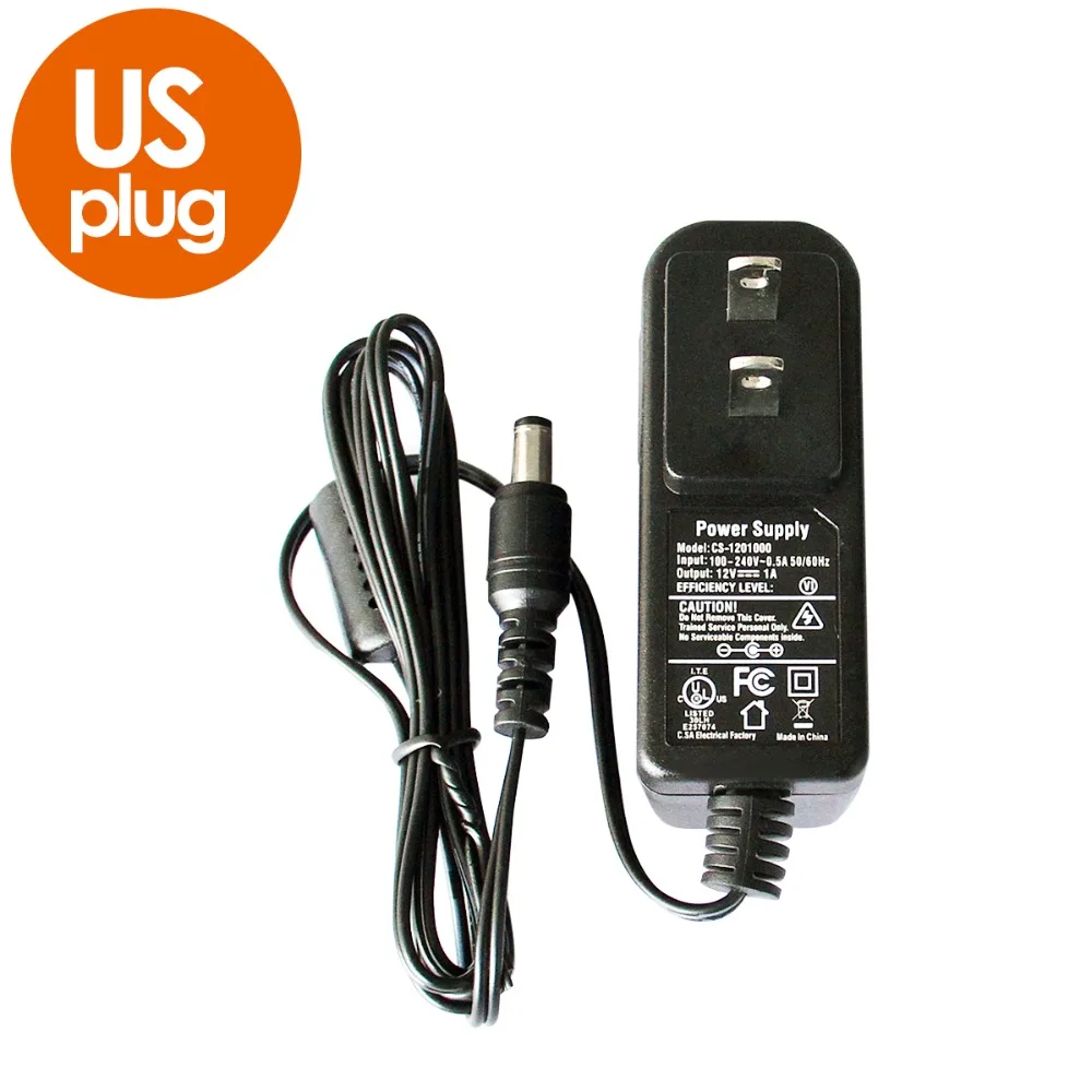 12 V 1A AC 100 240 адаптер преобразователя DC 1A1000mA CE коннектор питания EU UK AU US Plug 5 5mm x 2 1mm