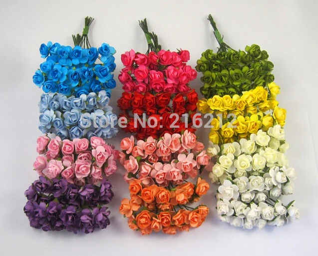 144 Silk Craft Leaves Mini Flowers DIY Favors Decorations