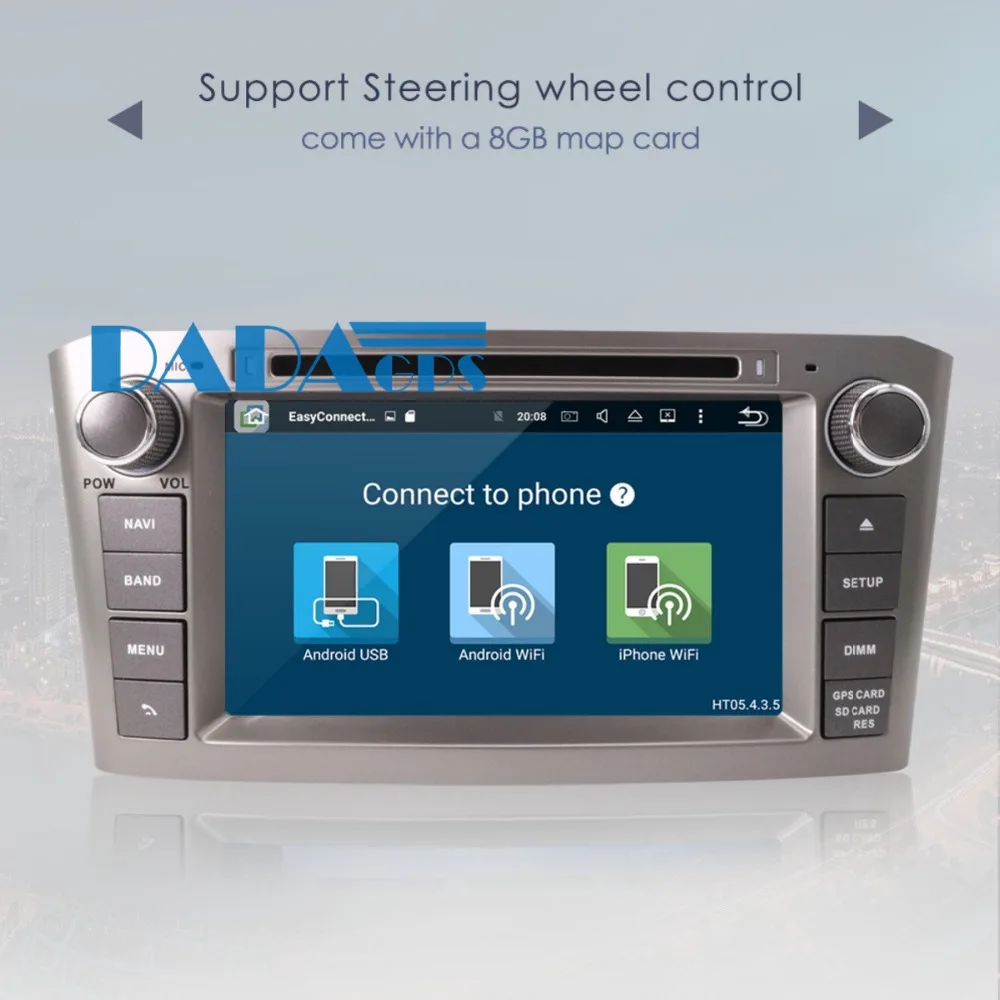 Автомобильный DVD плеер с GPS навигацией головное устройство для Toyota Avensis 2002 2008 T250