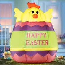 Фотография 2017 NEW HOT SALE 8FT Inflatable Happy Easter Egg With Chick Yard Decoration