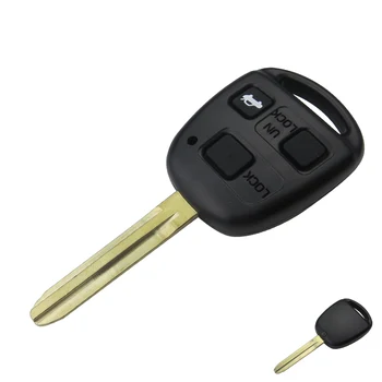 

Replacement Remote Key Shell For Toyota Yaris Avensis Corolla RAV4 Echo Camry 3 Button Auto Car Key Fob with Pad TOY43 Blade