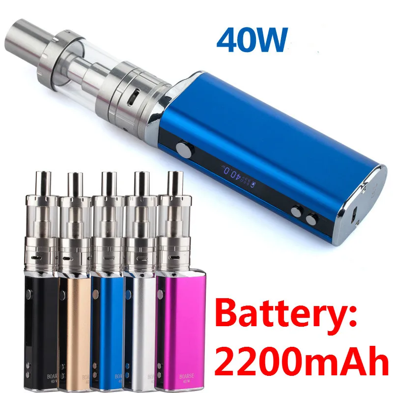 Fashion OLED Electronic Cigarette 8v 40W 2200mah Box Mod Kit Vaporizer Battery in E Cigarette Vaporizer
