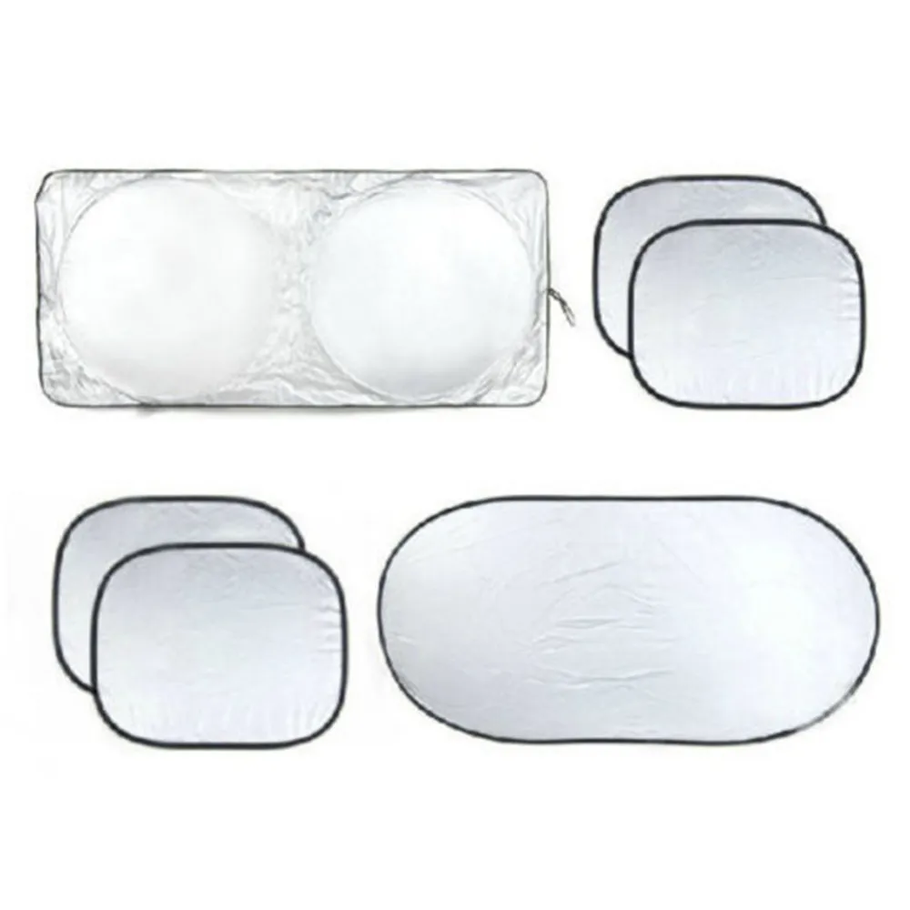 SET FRONT SIDE WINDOW CAR SUN SHADE SOLAR UV PROTECTION SUNSHADE 6PCS