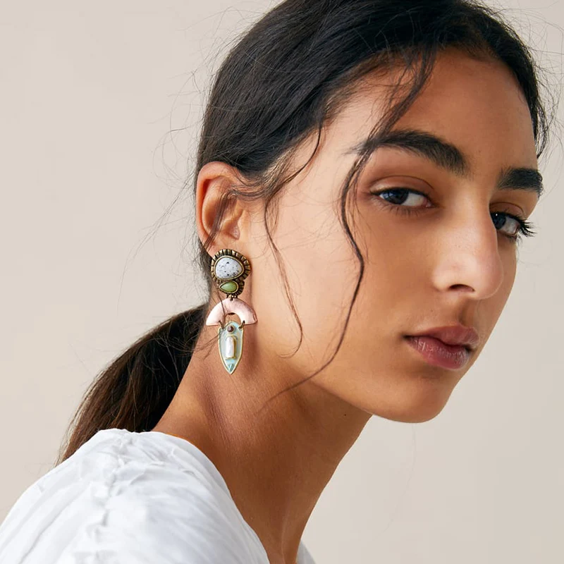 Женские серьги подвески FASHIONSNOOPS za этнические висячие ручной работы в стиле бохо