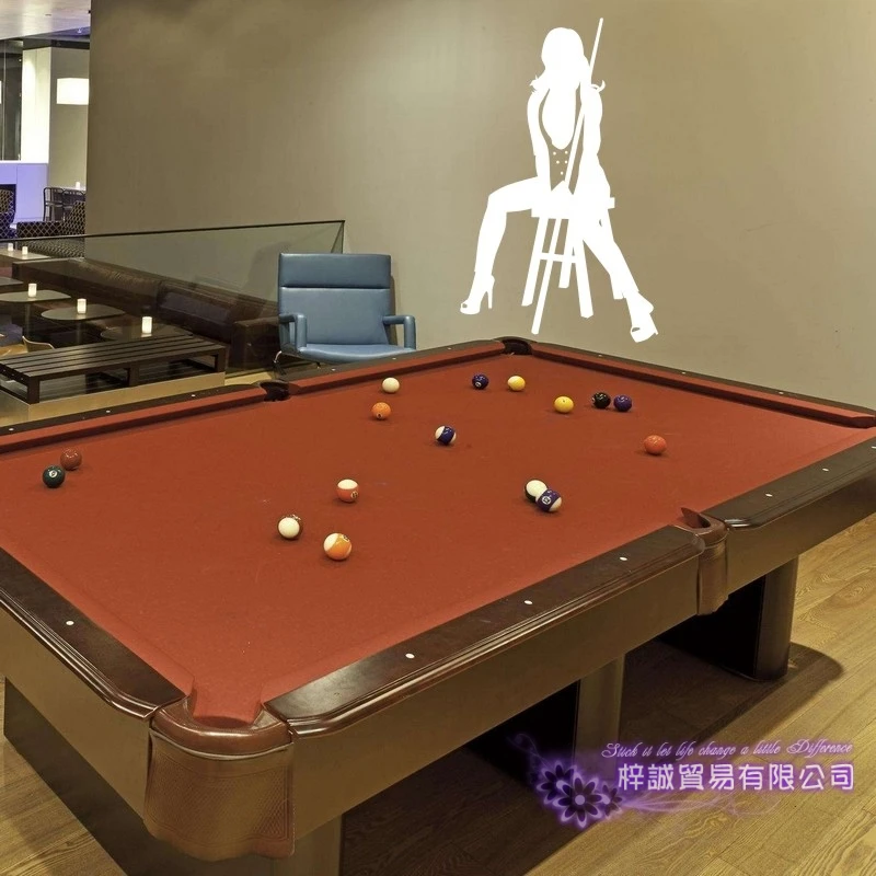 Dctal Billiards Sticker Snooker Decal Posters Vinyl Wall Decals Parede Decor Mural Billiards Sticker