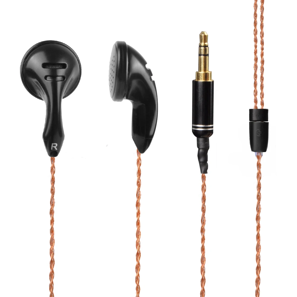 Wooeasy Epk2 Inear Earbud Flat Head Plug Earphone Hifi Bass Earbuds Dj