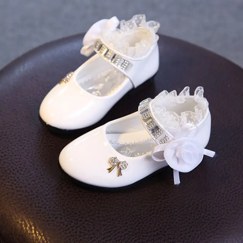 New Spring Girls Shoes Princess Ballet Flats Dance Party Wedding Shoes Rhinestone Children Shoes for 3-12 Years Old Kids CSH139 - Image 2
