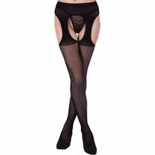 Женские колготки в сеточку на подтяжках, сексуальные колготки с подвязками, сетчатые колготки с открытой промежностью, collant fantaisie ouvert pantimedias