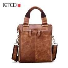 AETOOnew поступление Винтажный коричневый Crazy Horse из натуральной кожи мужской портфель мужские сумки-мессенджеры из воловьей кожи Портфель Сумка для ноутбука