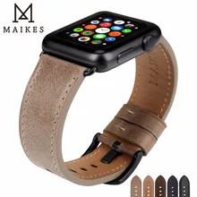 MAIKES кожаный ремешок для часов для Apple Watch ремешок 44 мм 40 мм/42 мм 38 мм серия 4 3 2 1 все модели iWatch ремешок для часов