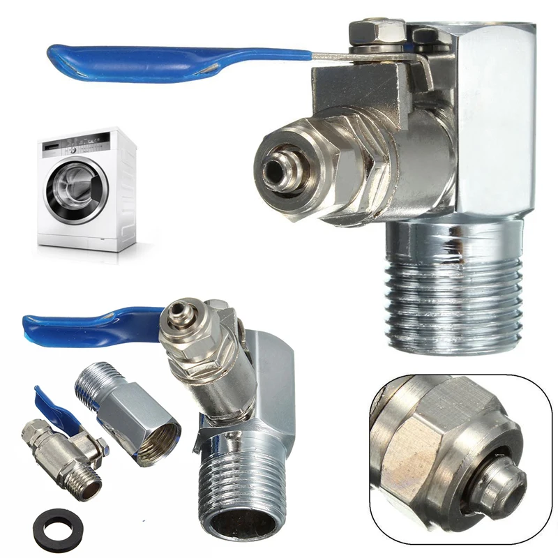 

RO Feed Water Adapter 1/2" to 1/4" Ball Valve Reverse Faucet Tap DIY Home Water Adapters Bathroom Hardware Accessories
