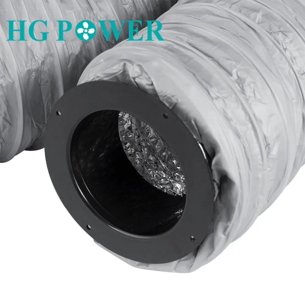 2.5/5m Home Duct Super Silencer Flexible Exhaust Pipe Ventilation Vent Hose Duct Outlet for Air Conditioner Tube Dia 100mm 200mm
