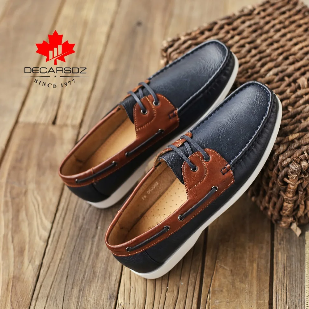 Men's moccasin,DECARSDZ men's peas shoes,Spring and summer new casual shoes,Pure hand sewing Casual loafers,Light flat shoes