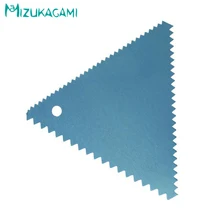 Силиконовые лопатки для выпечки с алюминиевым Зубчатый скребок четырехсторонний с зубчатым алюминиевым скребком скребок для торта MS-00044