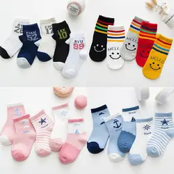 10 шт./лот Детские носки новый комплект для малышей для девочек и мальчиков детские короткие носки CottonSpring осень оптовая продажа
