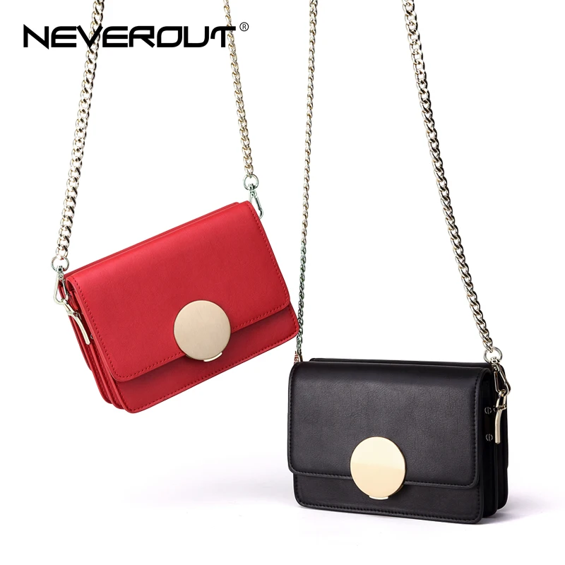 

NEVEROUT Mini Purse Brand High Quality Leather Bag Women Double Sided Cover Crossbody Bags Solid Messenger Shoulder Sac a Main
