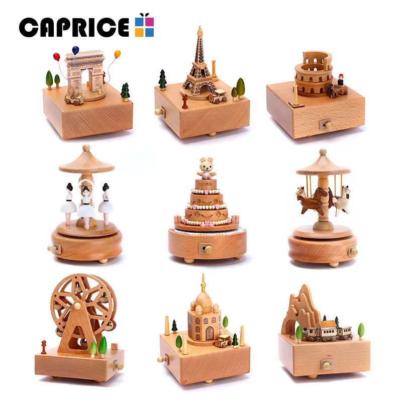 Деревянная музыкальная шкатулка Caja музыкальные деревянные коробки ручной