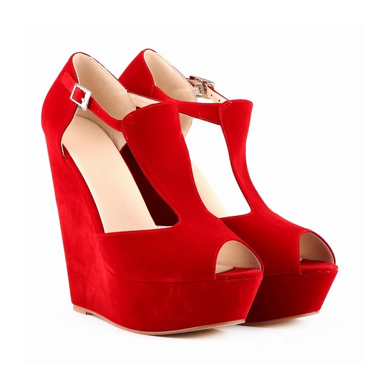 

New Arrival 2018 Women Sandals Ladies High Heel Platform Pumps Peep Toe Sandals Ankle Strap Wedding Party OL Career Shoes A043
