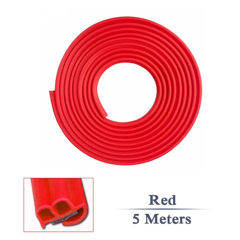 5 м/лот, защита от царапин на краях автомобильной двери, автомобильные наклейки, уплотнительные дверные молдинги, универсальные внутренние детали, автомобильные аксессуары