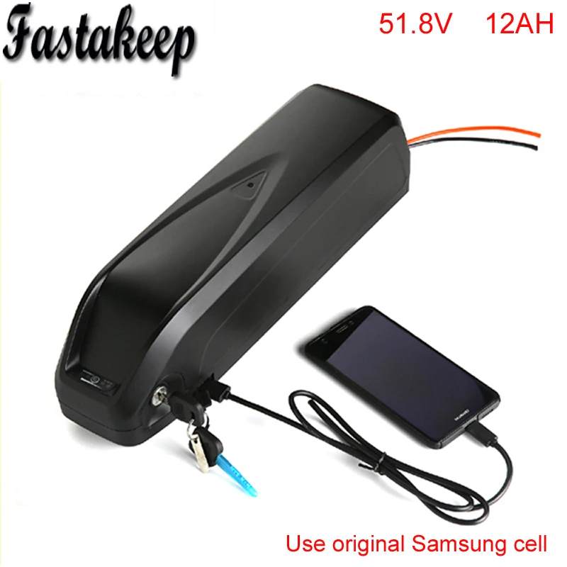 New Shark 51 8V 1000w e Bike Battery Hailong type 52V 12Ah lithium battery by Samsung