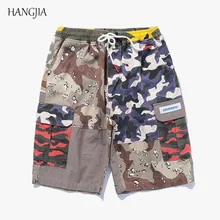 Высокая уличная камуфляжная строчка шорты Лето Европа США тренд мужские Мульти-карман камуфляж свободные до колена