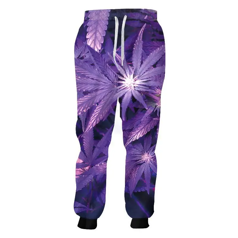 Fashion Weeds Pants Unisex 3D Smoking Leaf Print Casual Loose Trousers Streetwear Hip Hop Active Sports Joggers Sweatpants S-4XL (3)