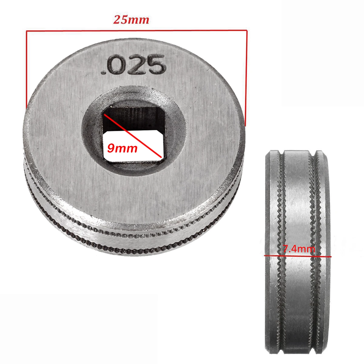 Wire Feed Drive Roller 25mm Diameter Precision Iron Steel Mig Welder