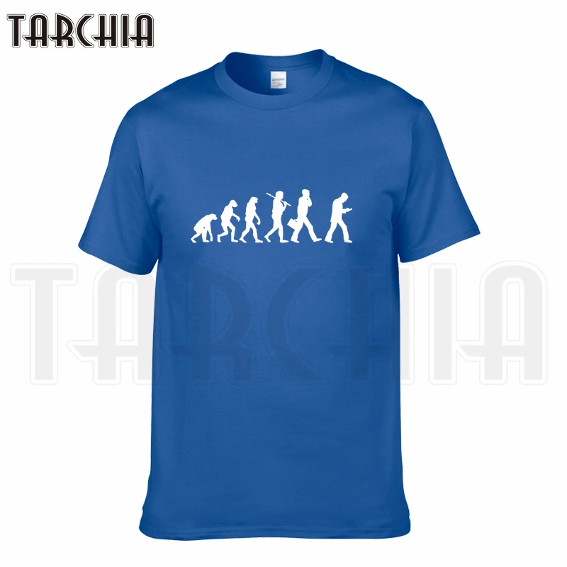TARCHIA 2021 Новая летняя брендовая футболка Evolution 3c Хлопковая мужская повседневная с