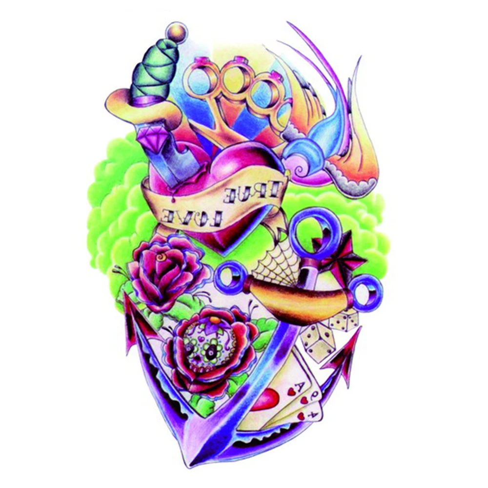 Yeeech Temporare Tattoos Aufkleber Echt Aussehen Gefalschte Herz Wahre Liebe Schadel Rose Poker Dice Spinnennetz Designs Fur Arm Bein Frauen Manner Tattoo Sticker Temporary Tattoo Stickertattoo Tattoo Aliexpress