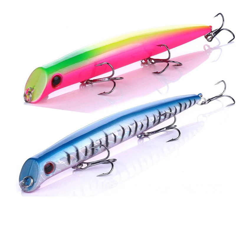 1PCs Floating Popper Fishing Lure Hard Bait 3D Fish Eyes Isca Artificial Poper Lure Fishing Tackle With 3 6# Hooks 12.6cm 16.3g
