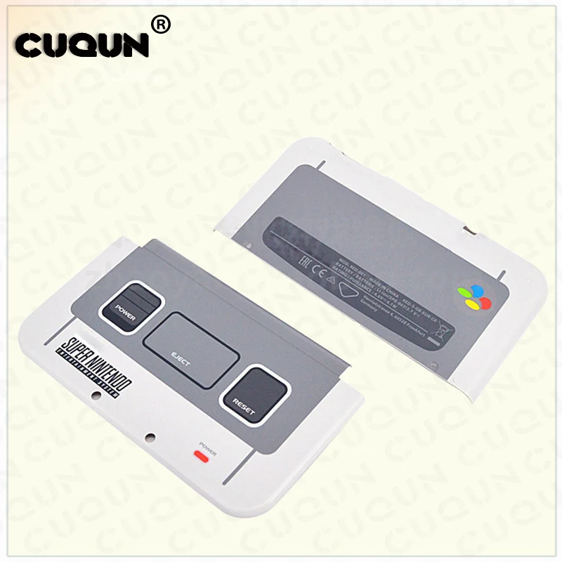 Original US & Japan Version Silver Top & Bottom Cover Case For new 3DS XL/LL Replacement Surface & Battery Cover Shell 