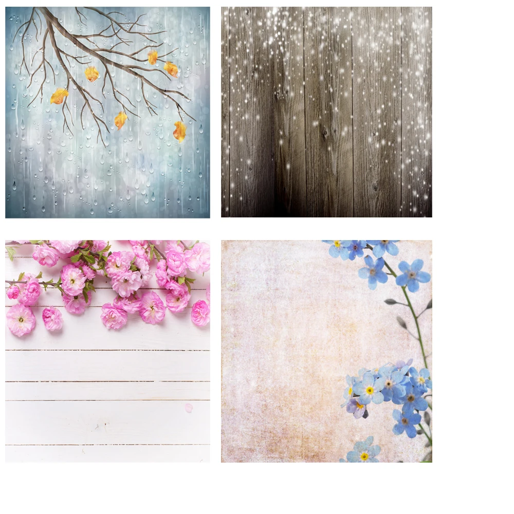 

HUAYI Wooden Floor Board Flowers Comfortable Photography Backgrounds Custom Vinyl Photo Backdrops For Home Video Studio Decor