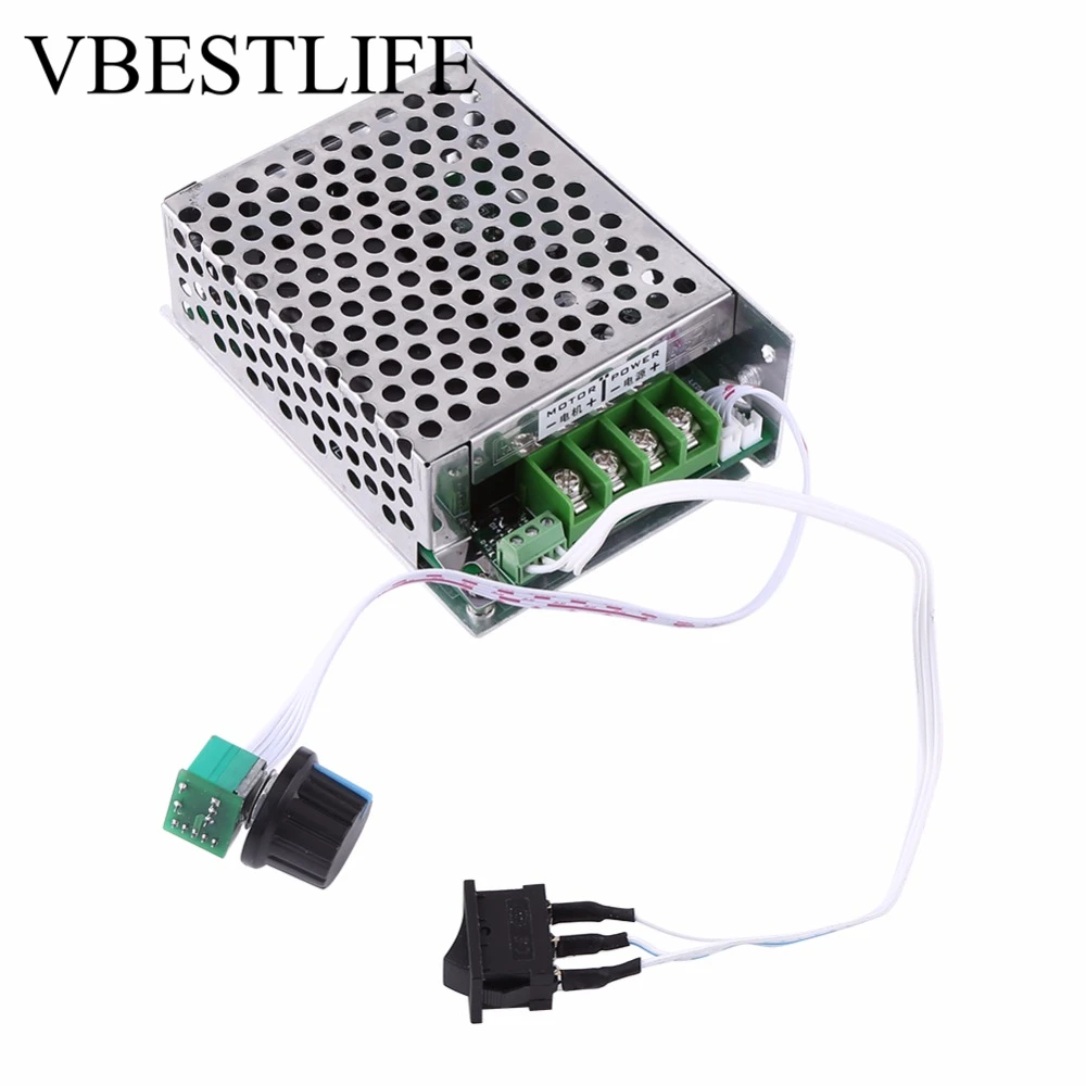 

10V-50V 40A DC Motor Speed Regulator PWM Speed Controller Regulator Governor Reversing Direction Switch Drive Module Newest