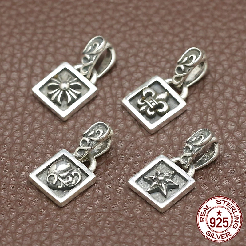 100% S925 серебро Мужская кулон Личность Мода классический панк jewelry пересекающиеся