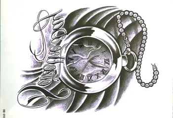 

New arrive Waterproof Temporary Tattoo Sticker on body art time Symbol Water Transfer flash tattoo fake tattoo make up boys