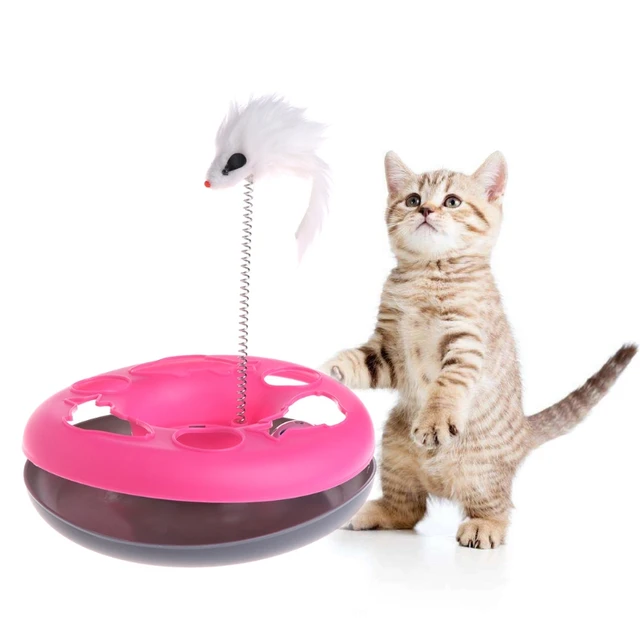 pet single layer cat games cat moving mouse spring play ball pet single layer cat games cat moving mouse spring play ball turntable round disk training interactive