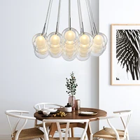 Modern LED chandelier lighting Nordic Glass ball Lamp living room 4