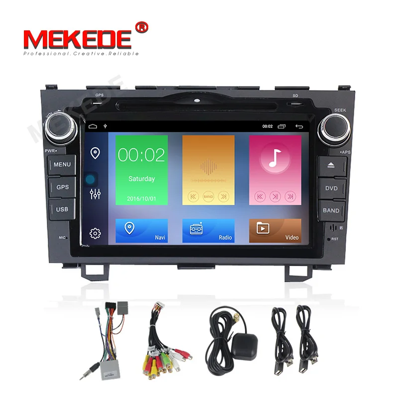 Sale MEKEDE 2+32G Android 9.1 Car dvd player GPS Navigation For Honda CRV 2007-2011 +wifi+BT+SWC+RDS multimedai player 5