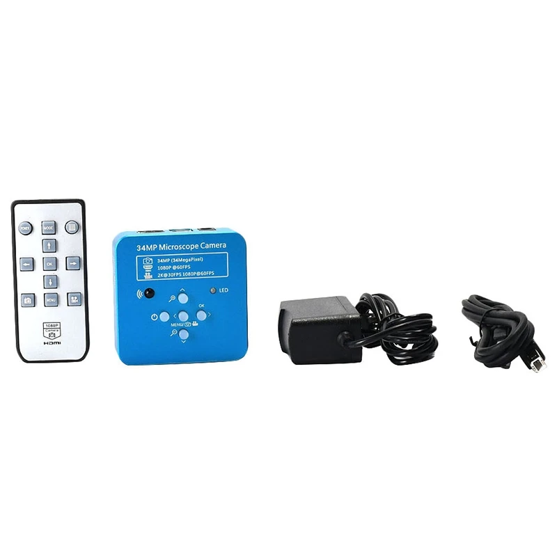  34Mp 2K 1080P 60Fps Hdmi Usb Industrial Electronic Digital Video Soldering Microscope Camera Magnif
