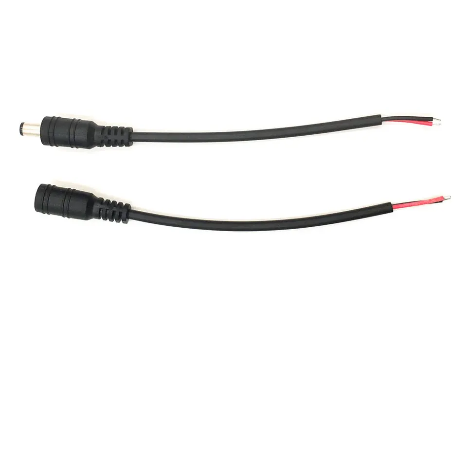 10 Sets DC Connector Male Female Cable Wire 2.1x5.5mm Plug Jack DC-022 Power Adapter For DIY LED Strip Lights Electrical Socket (1)