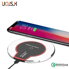 5 Вт Быстрое беспроводное зарядное устройство Qi для iPhone X XS Max XR 8 Plus USB QC3.0 Беспроводная зарядная подставка для samsung S9 S8 Plus Note 9 8 S7 Edge