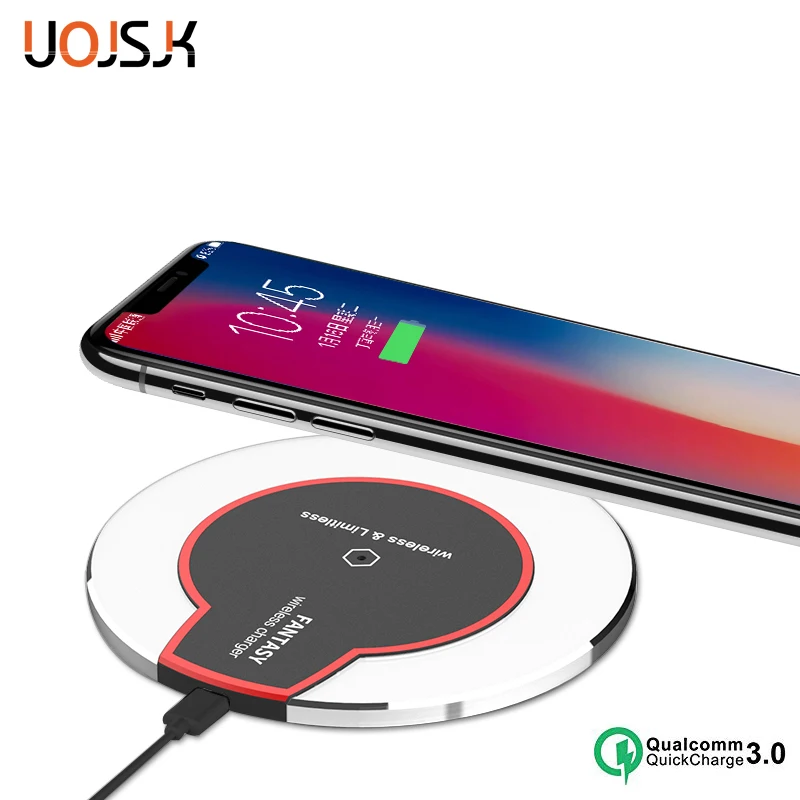 

5W Fast Qi Wireless Charger For iPhone X XS Max XR 8Plus USB QC3.0 Wireless Charging Pad For Samsung S9 S8 Plus Note 9 8 S7 Edge