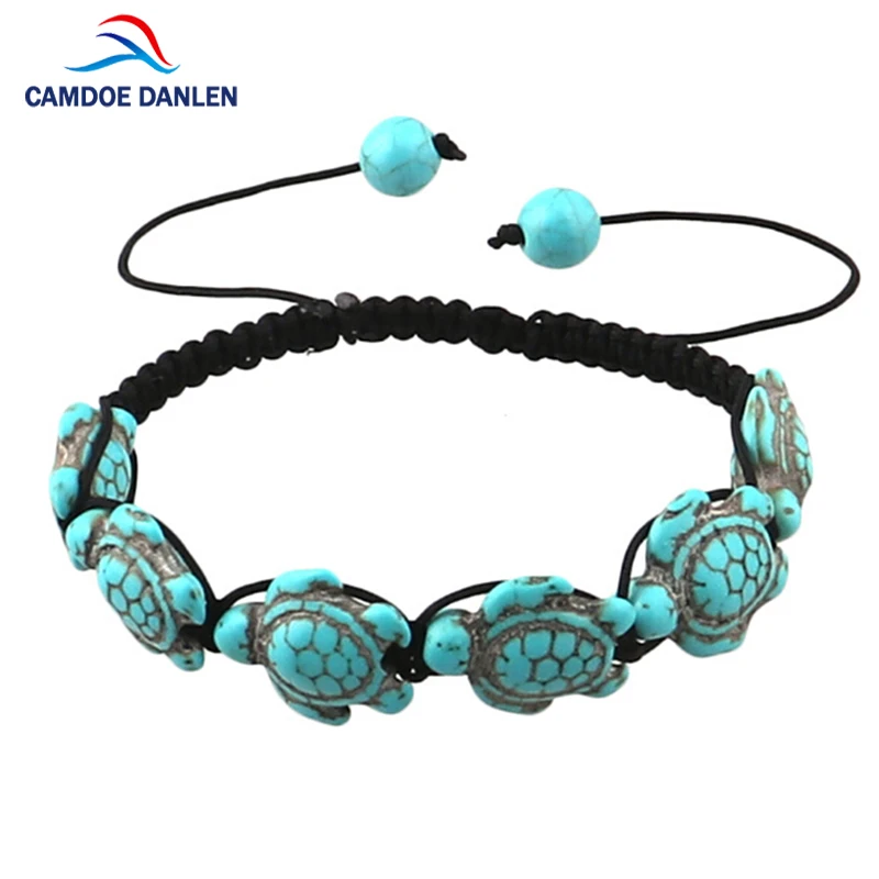 

CAMDOE DANLE Hand Woven Turtle Hemp Bracelets with Turtle Color Hawaiian Sea Turtle Bracelet Hemp Bracelet Handmade Rope Chain