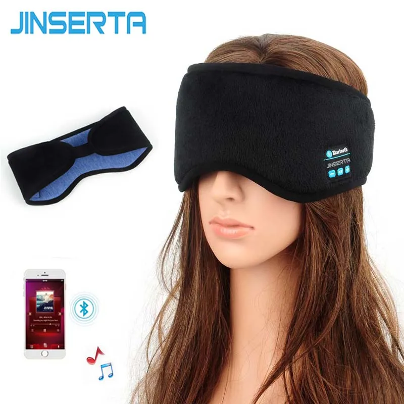 JINSERTA Wireless Bluetooth Earphone Sleep Mask Phone Headband Sleep