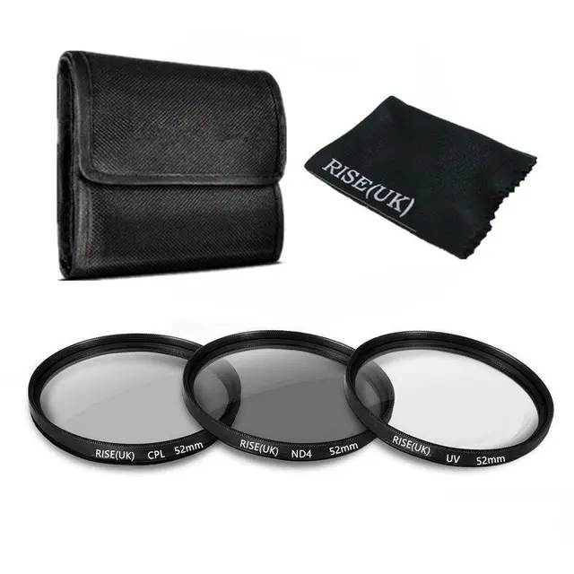 52MM Filter Kit (UV CPL ND4) for Nikon D7100 D5200 D3300 D3200 camera