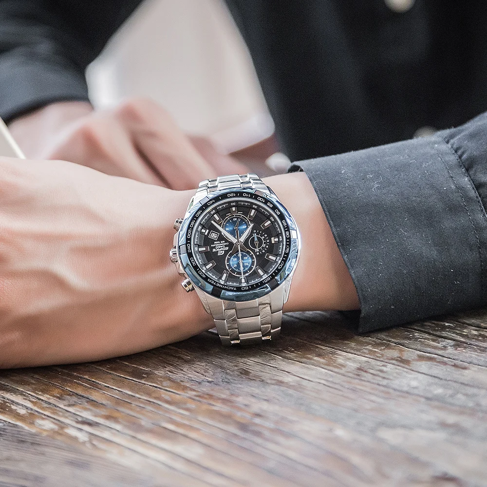 Часы Casio Edifice часы мужские лучший бренд класса люкс кварцевые часы водонепроницаемые световой хронограф мужские часы F1 гоночный элемент спортивные военные часы relogio masculino reloj hombre erkek kol saati ef539