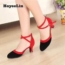Новинка; женская Обувь для бальных танцев; обувь для латинских танцев; Танцевальная обувь на каблуке для танго, сальсы; обувь с подошвой из замши для помещений; современный танцевальный каблук с закрытым носком