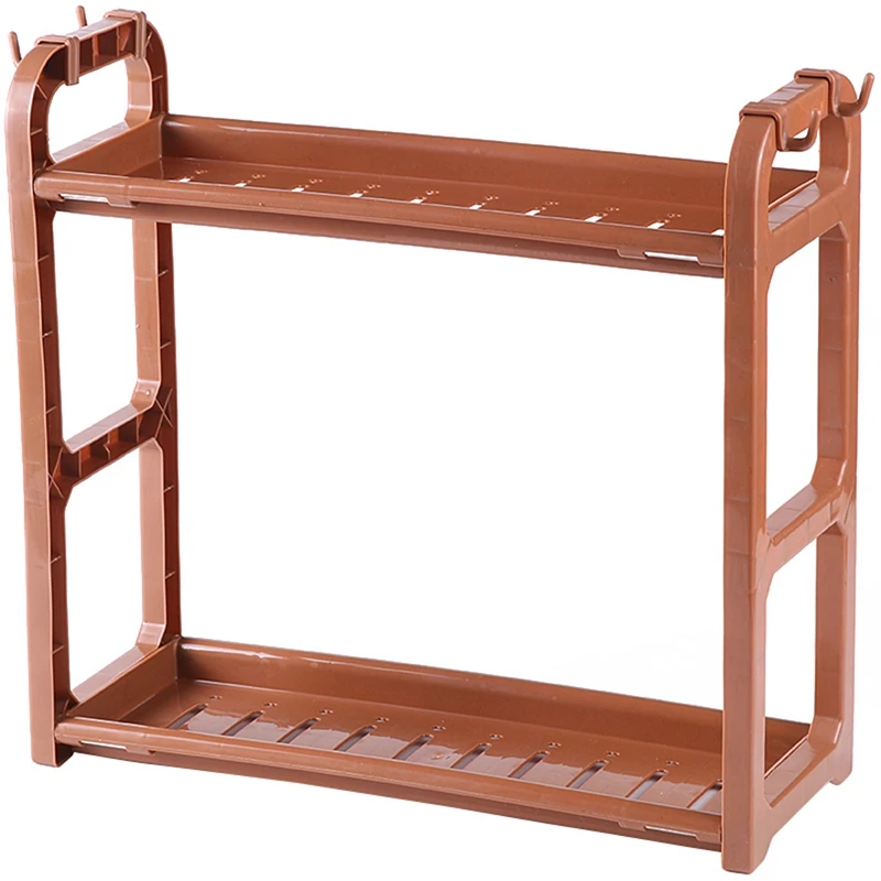 

Double Kitchen Seasoning Storage Rack Plastic Dish Drainer Seasoning Kitchen Organizer And Storage